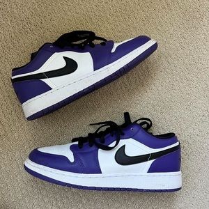 NIKE JORDAN 1 LOW - Court Purple White read below for sizing ‼️